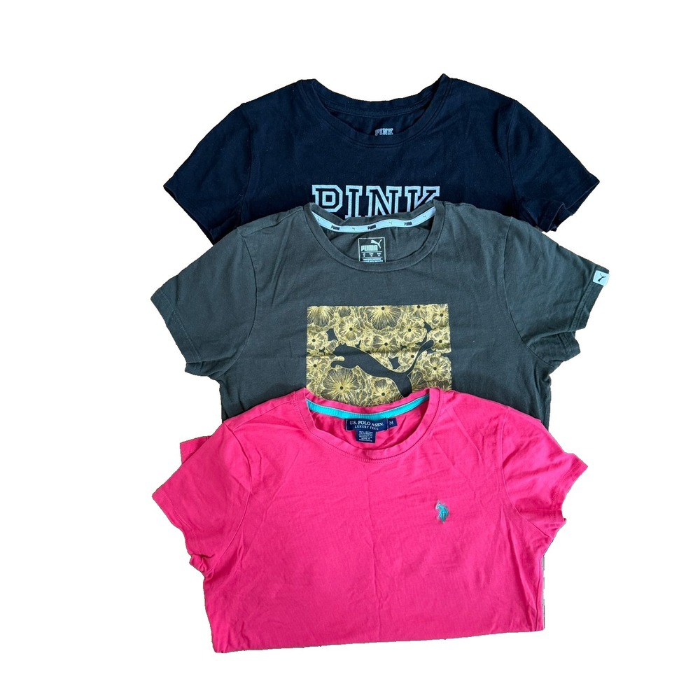 Bundle women’s‎ t shirt puma-pink-us polo assn size M/XS